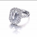 18k White Gold L'amour Diamond Engagement Ring  2.07 carats tw