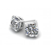 14K White Gold Diamond Studs 1.60 carats