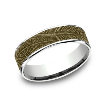 BENCHMARK Mens Two-Tone Wedding Band CFT8165651WY