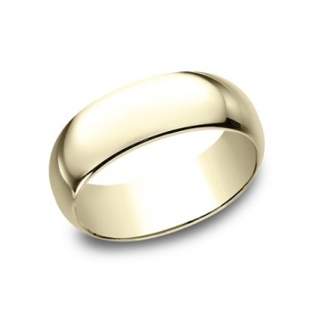 CLASSIC Mens 14k Yellow Gold Wedding Band 180Y