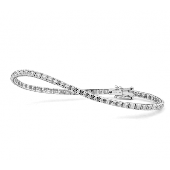 14K White Gold Diamond  Tennis Bracelet
